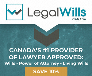 LegalWills.ca — Canada's #1 online will service, 10% off